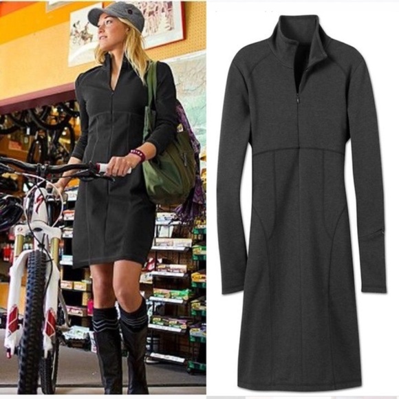 Athleta Dresses & Skirts - SOLD NOT AVAILABLE-Athleta Cassidy Dress Sz. M Half Zip Crew Neck